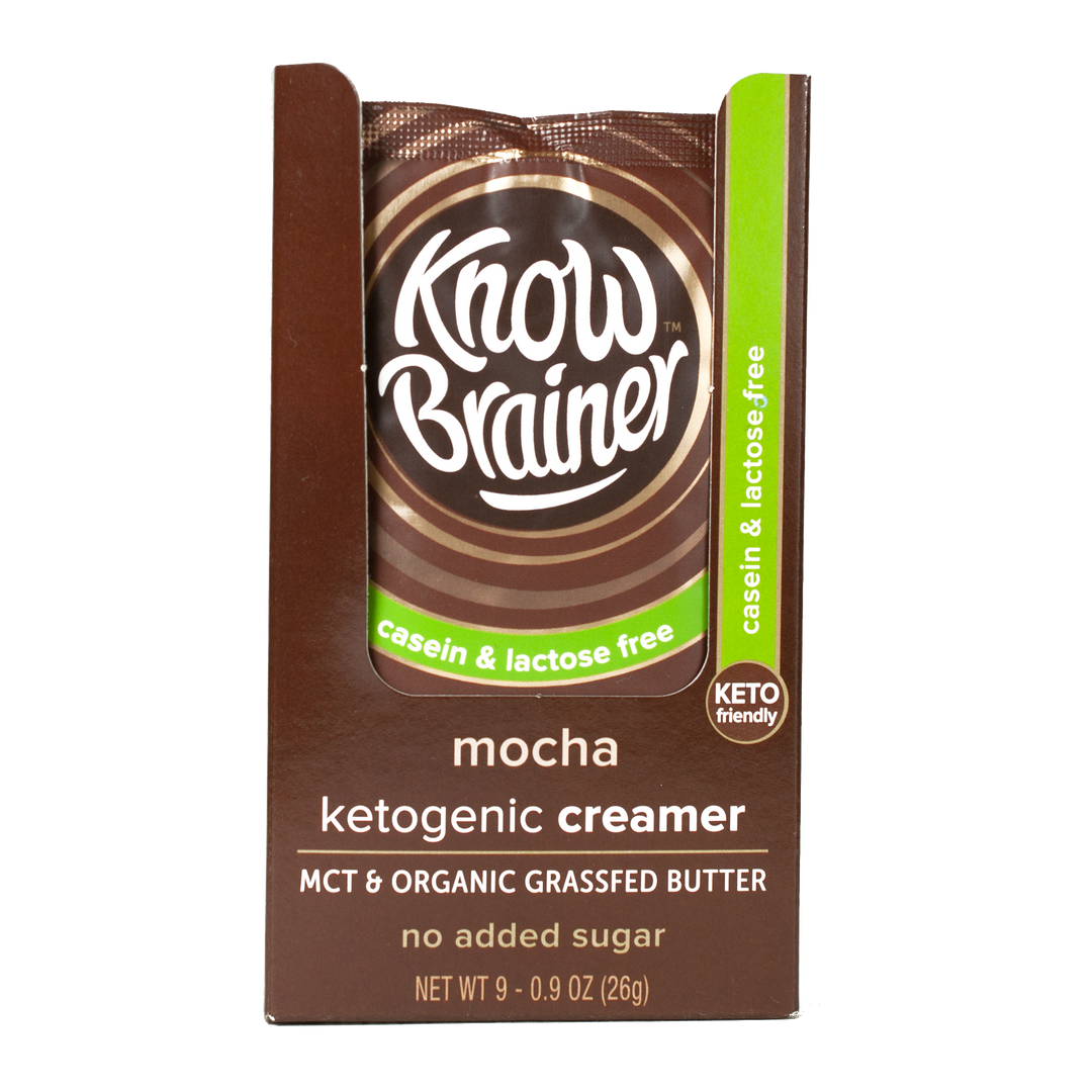 Mocha casein and lactose free Keto Creamer open pack